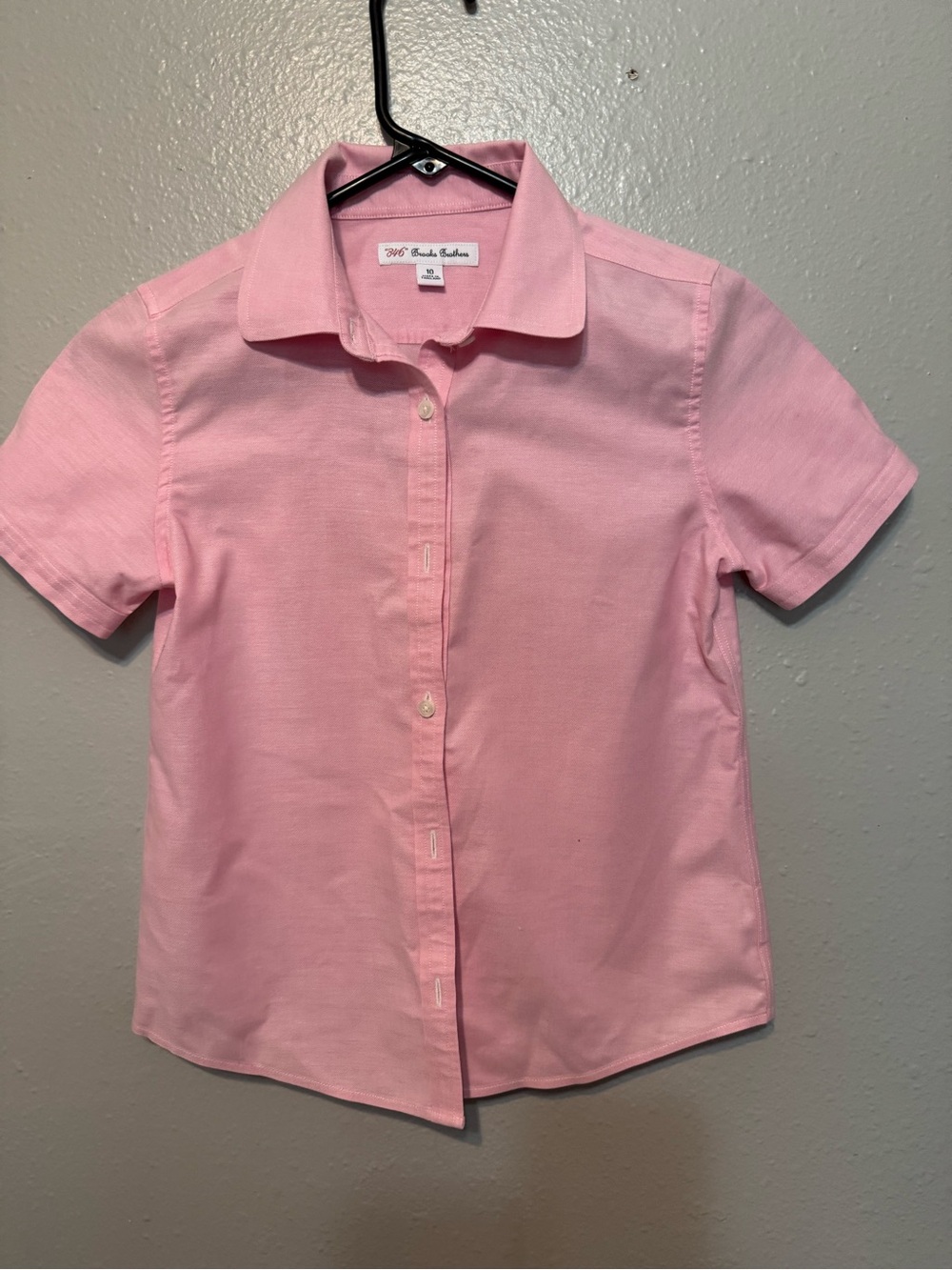 Brooks Brothers Pink Short-Sleeve Button-Down Shirt